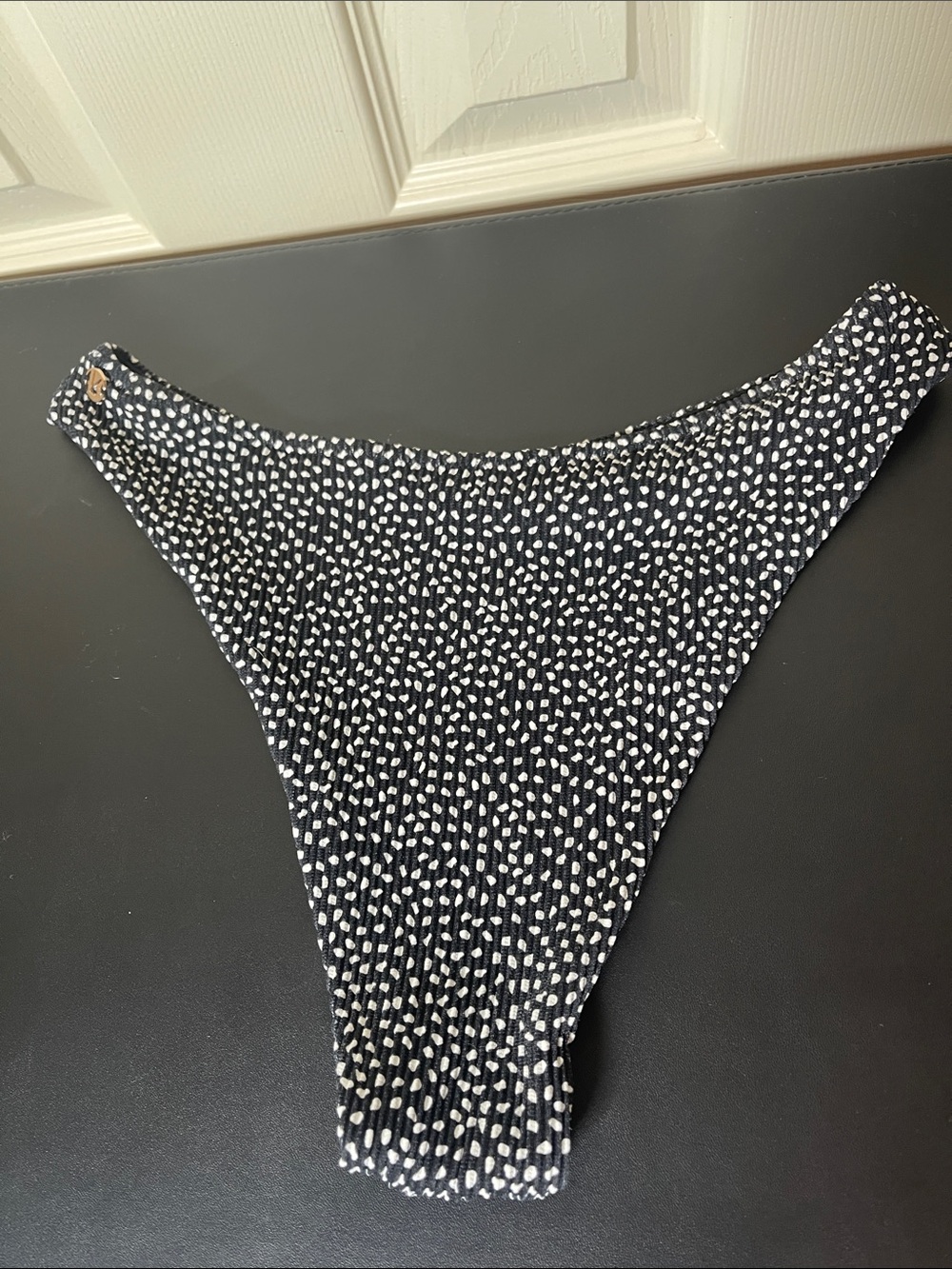 BuffBunny Black and White Speckled Bikini Bottom - Picture 2 of 6